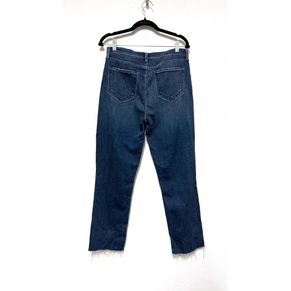 NWOT L’AGENCE Sada Jeans - High-Rise Cropped Stretch Distressed Denim Jeans - Picture 9 of 10